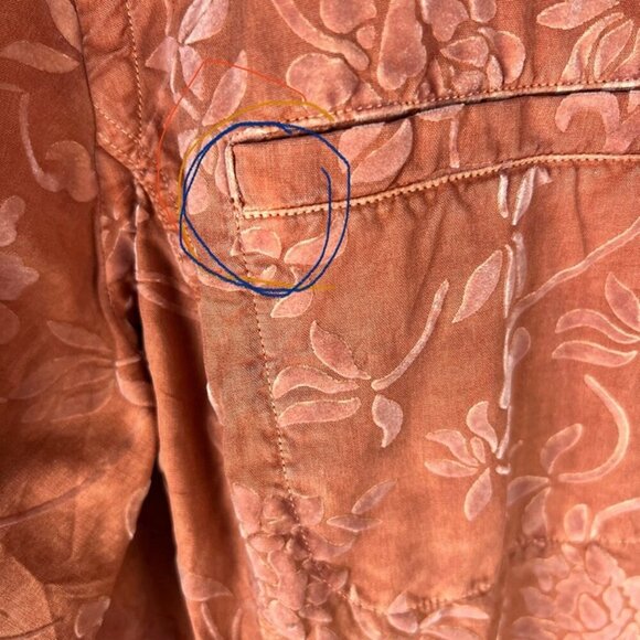 Michael Ryan Silk Burnout Velvet Women’s L Button up Shirt Rockabilly Western - Picture 4 of 12